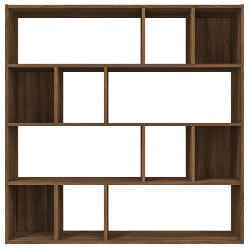 vidaXL Book Cabinet Brown Oak 110x24x110 cm Engineered Wood