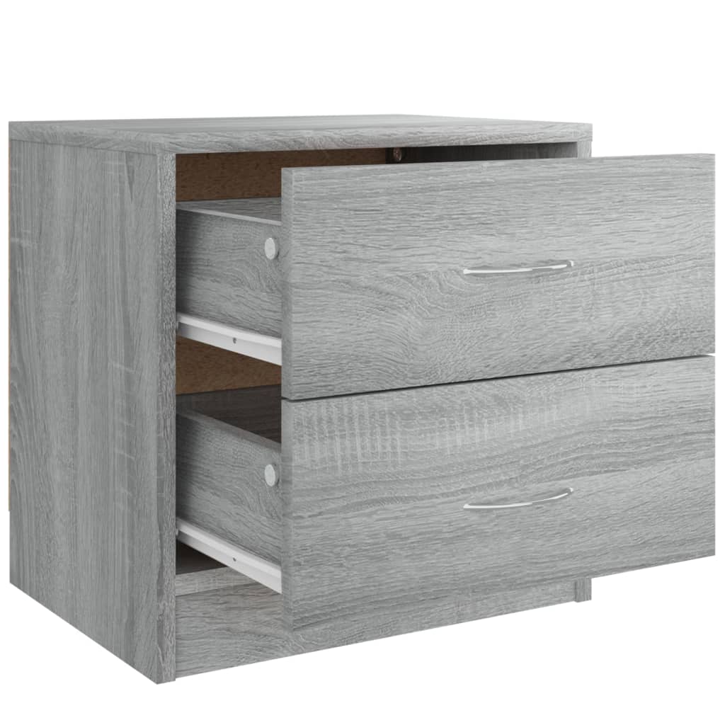 Bedside Cabinets 2 pcs Grey Sonoma 40x30x40 cm Engineered Wood