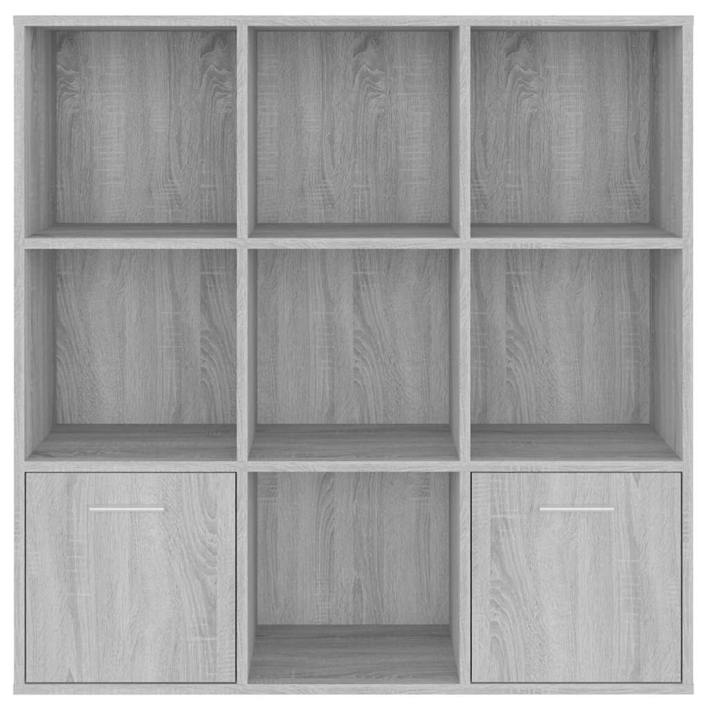 Book Cabinet Grey Sonoma 98x30x98 cm