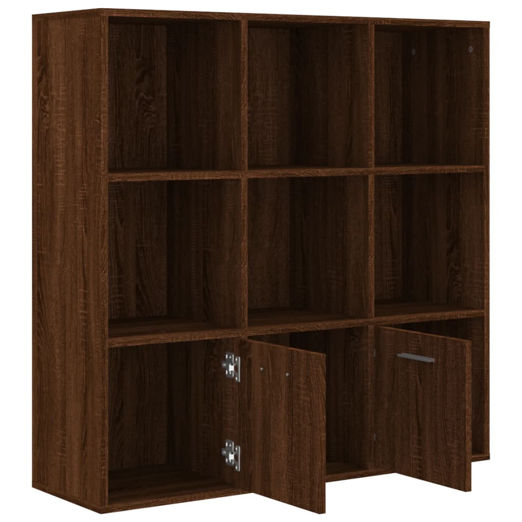 vidaXL Book Cabinet Brown Oak 98x30x98 cm