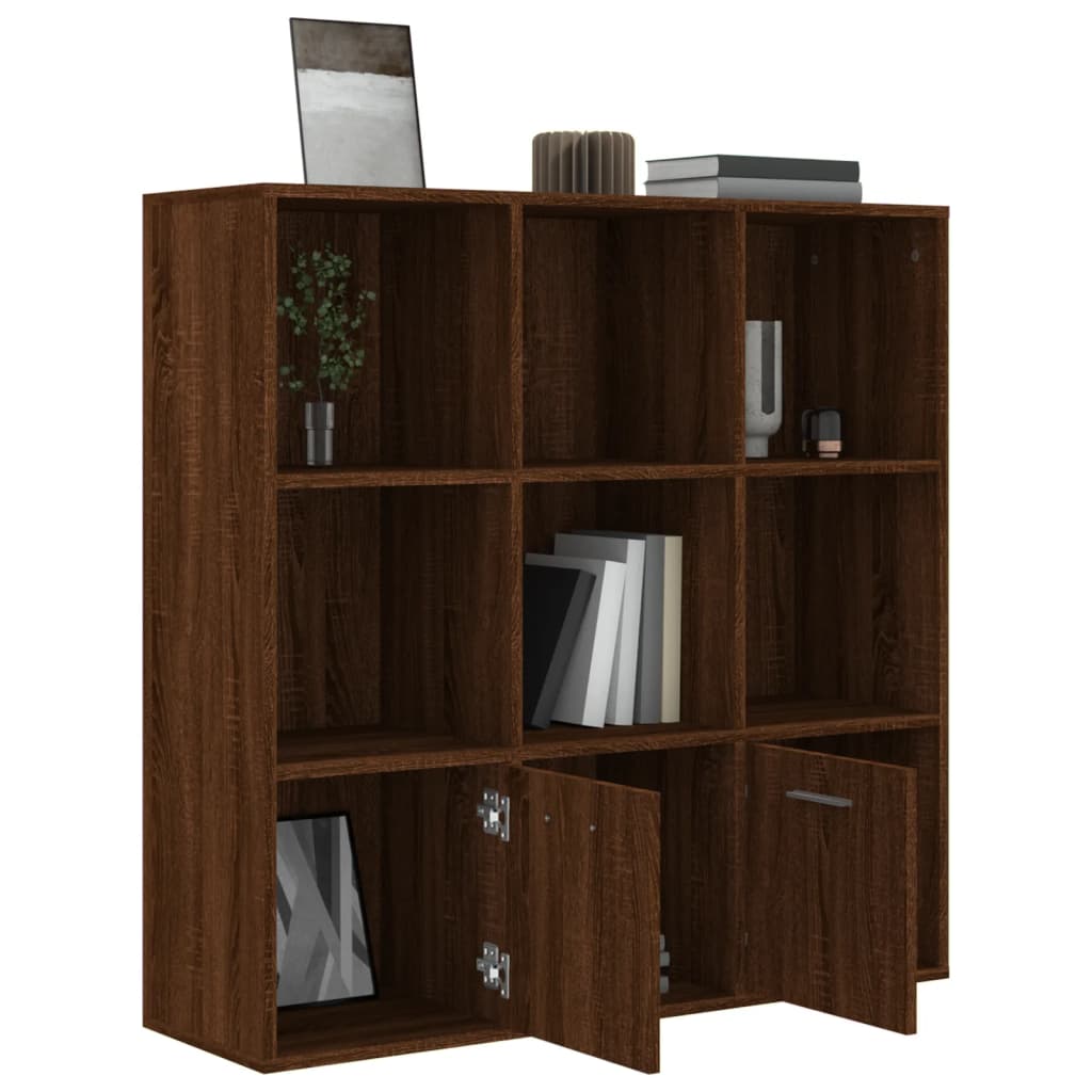 vidaXL Book Cabinet Brown Oak 98x30x98 cm