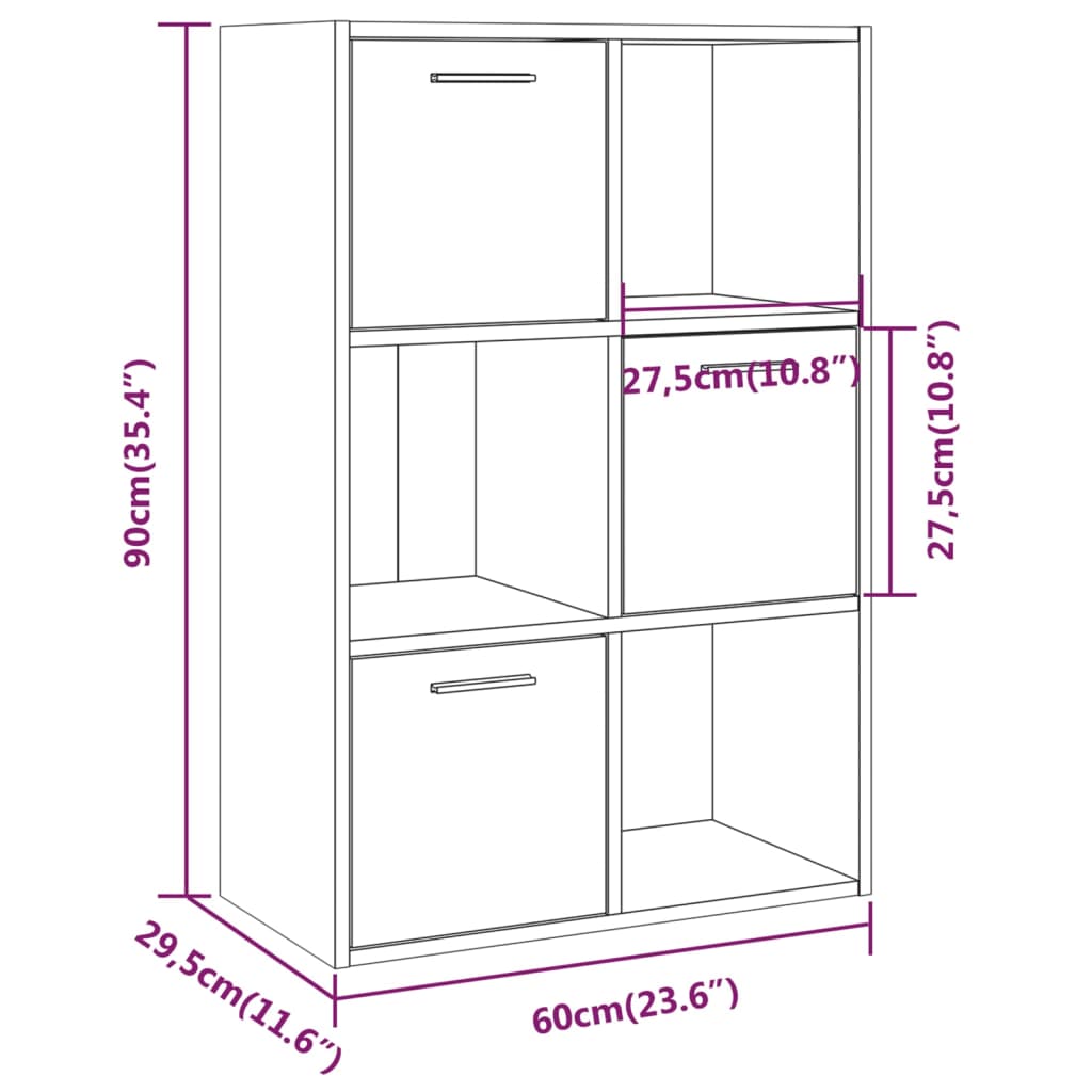 Storage Cabinet | Smoked Oak | Engineered wood | Medium | Storage Cabinet