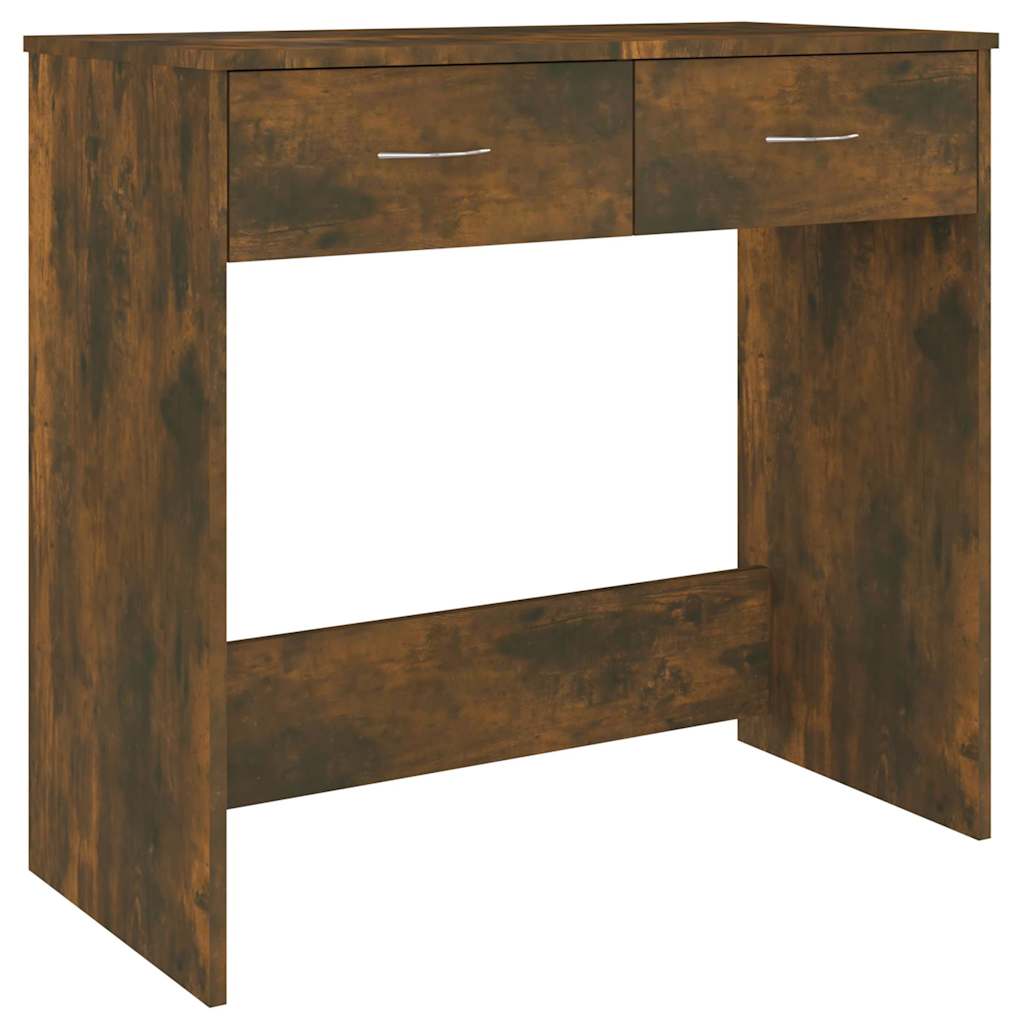 815474 vidaXL Desk Smoked Oak 80x40x75 cm Engineered Wood