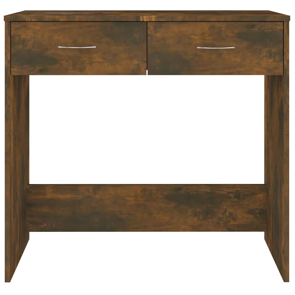 815474 vidaXL Desk Smoked Oak 80x40x75 cm Engineered Wood