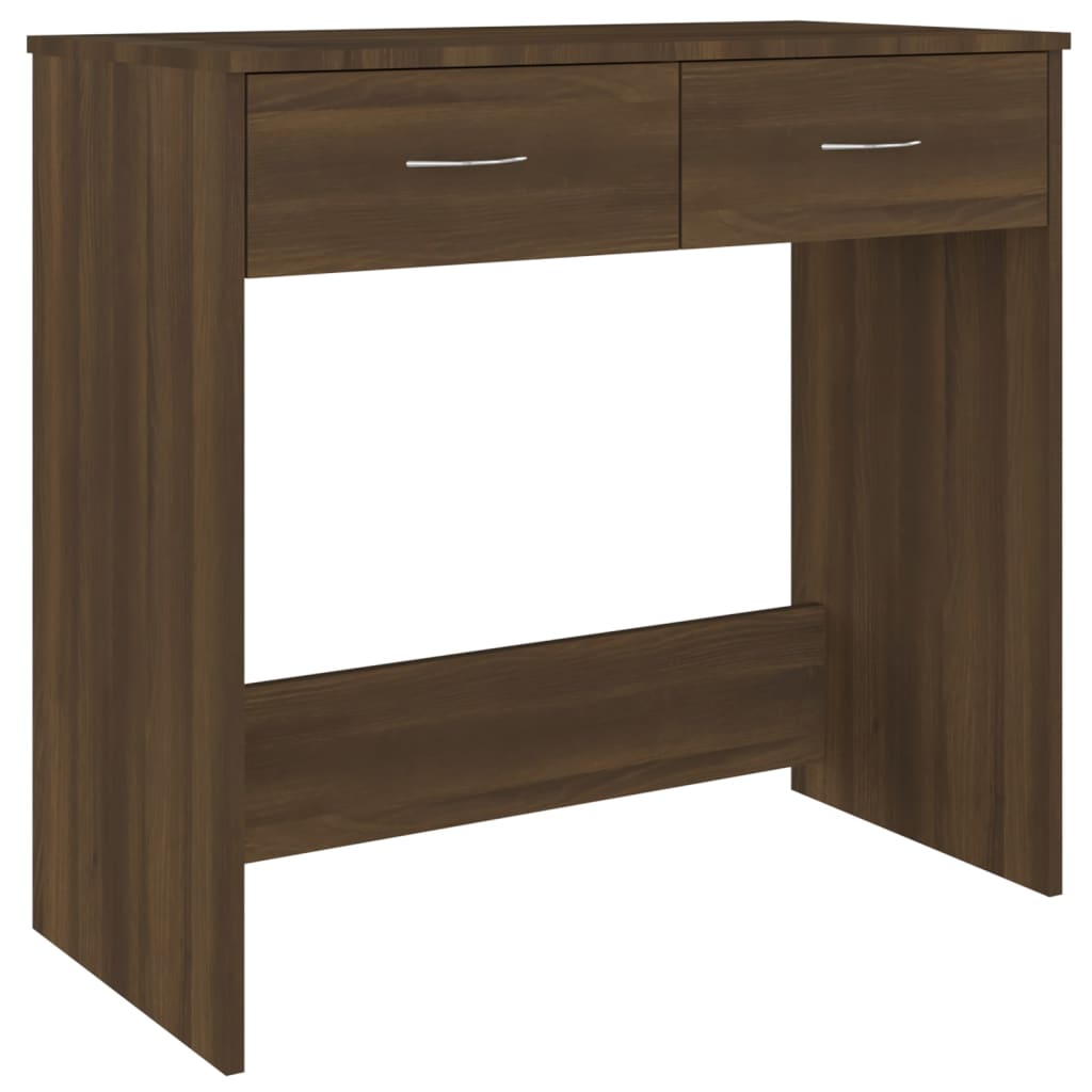 vidaXL Desk Brown Oak 80x40x75 cm Engineered Wood