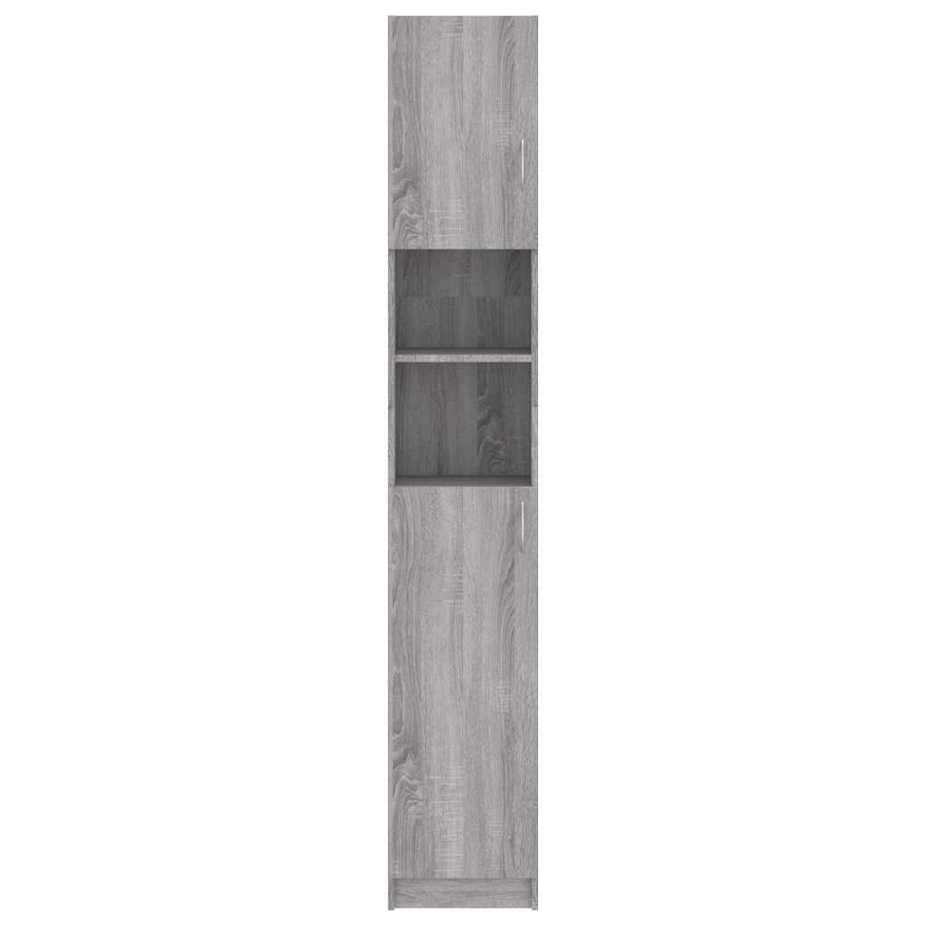 Bathroom Cabinet Grey Sonoma 32x25,5x190 cm Engineered Wood