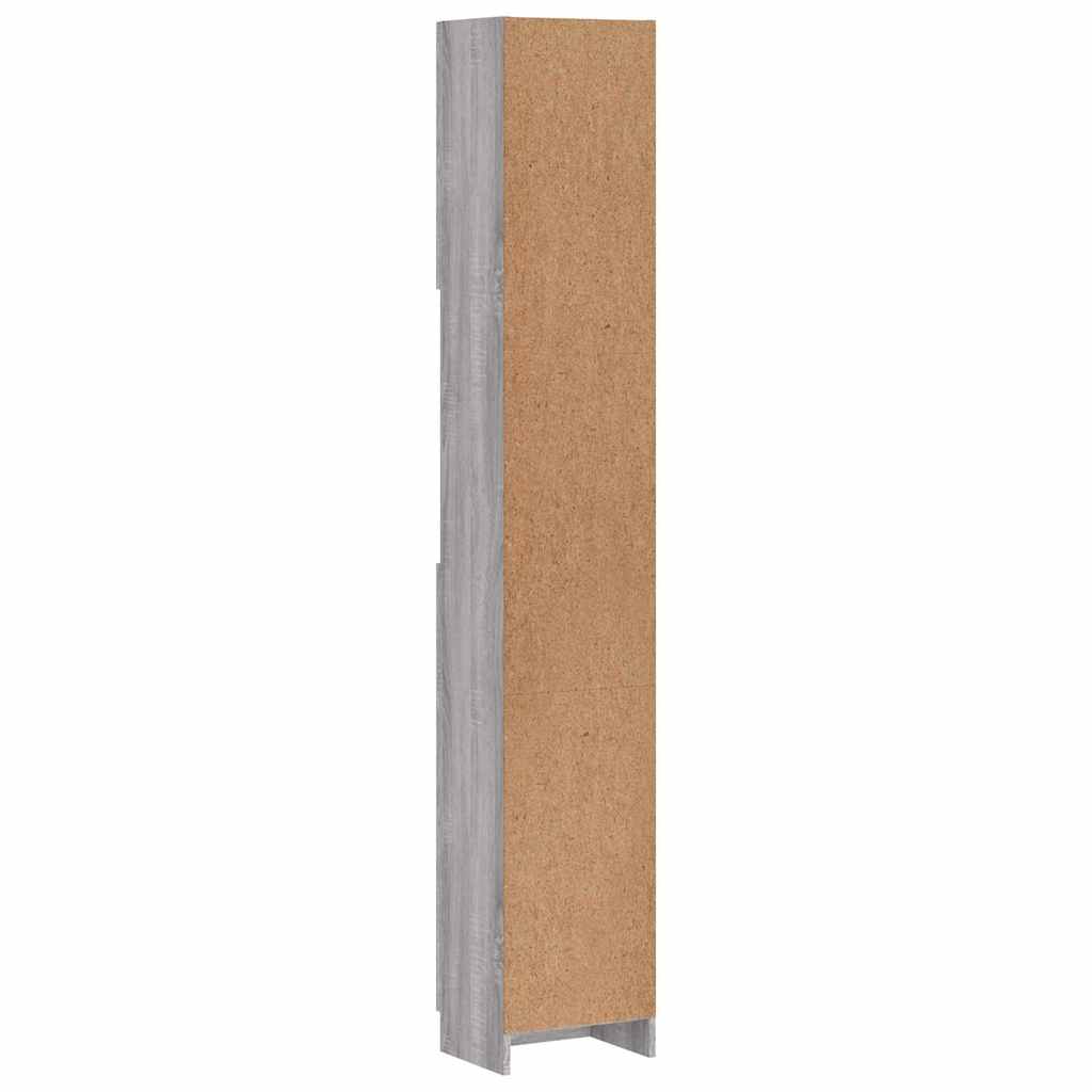 Bathroom Cabinet Grey Sonoma 32x25,5x190 cm Engineered Wood
