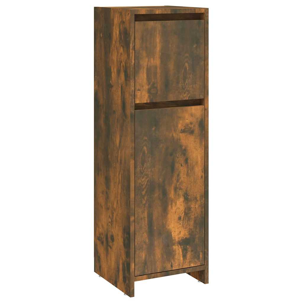 815552 vidaXL Bathroom Cabinet Smoked Oak 30x30x95 cm Engineered Wood
