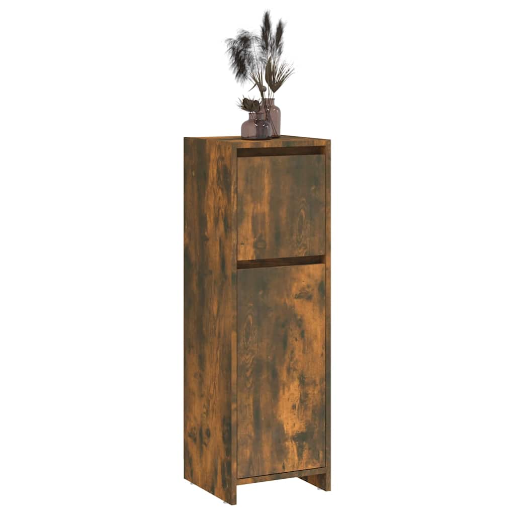 815552 vidaXL Bathroom Cabinet Smoked Oak 30x30x95 cm Engineered Wood