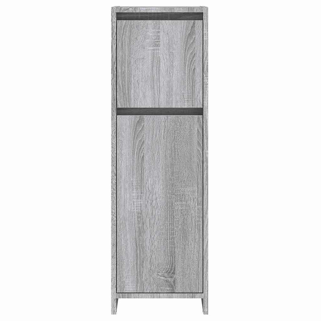 Bathroom Cabinet Grey Sonoma 30x30x95 cm Engineered Wood
