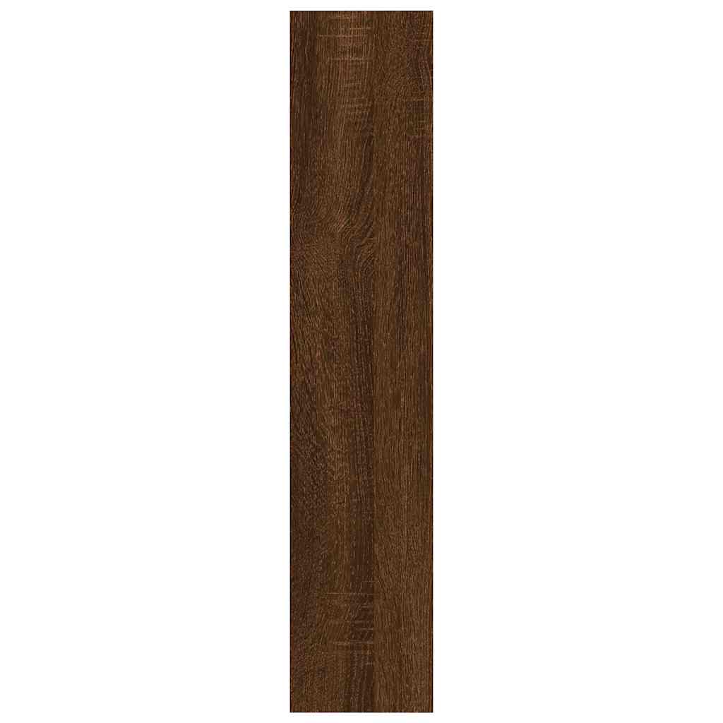 Wall Shelf Brown Oak 90x16x78 cm Engineered Wood