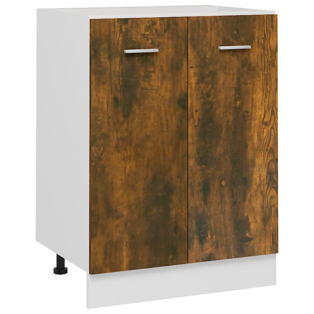 vidaXL Bottom Cabinet Smoked Oak 60x46x81.5 cm Engineered Wood