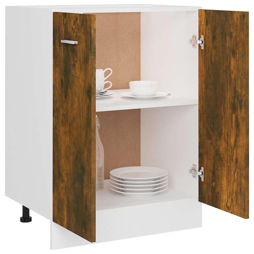 Bottom Cabinet "Lyon" Smoked Oak 60x46x81,5 cm Engineered Wood