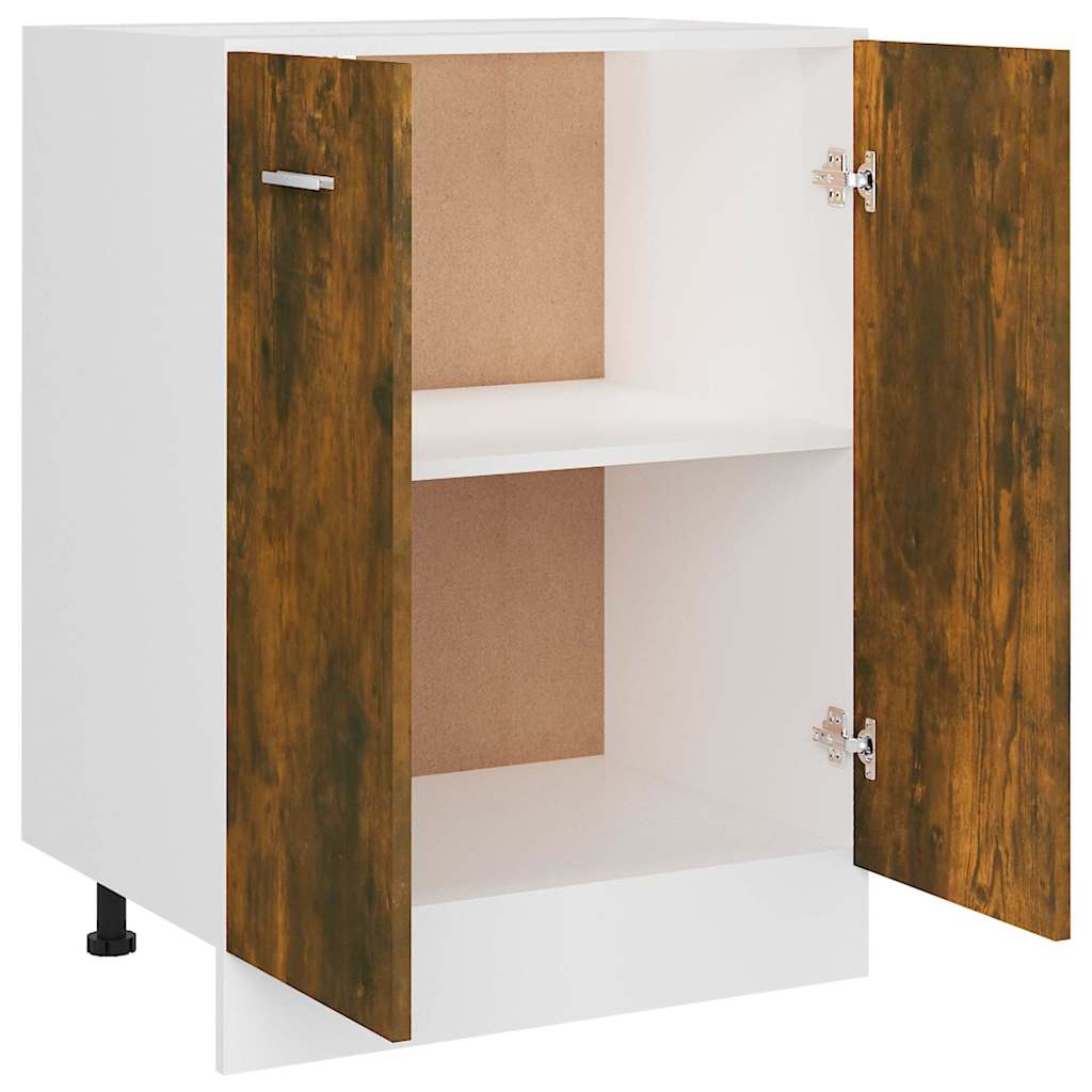 Bottom Cabinet "Lyon" Smoked Oak 60x46x81,5 cm Engineered Wood