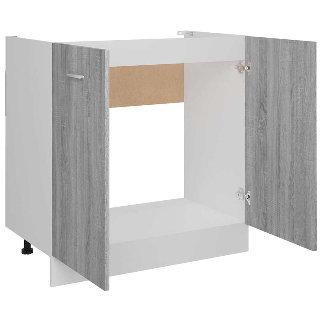 Sink Bottom Cabinet "Lyon" Grey Sonoma 80x46x81.5 cm