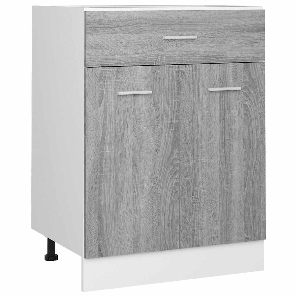 Drawer Bottom Cabinet "Lyon" Grey Sonoma 60x46x81.5 cm