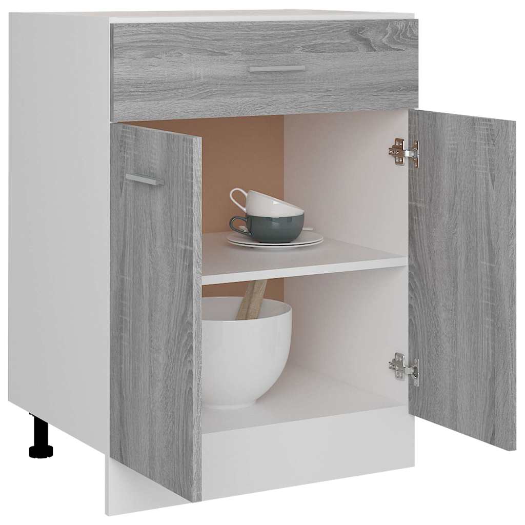 Drawer Bottom Cabinet "Lyon" Grey Sonoma 60x46x81.5 cm