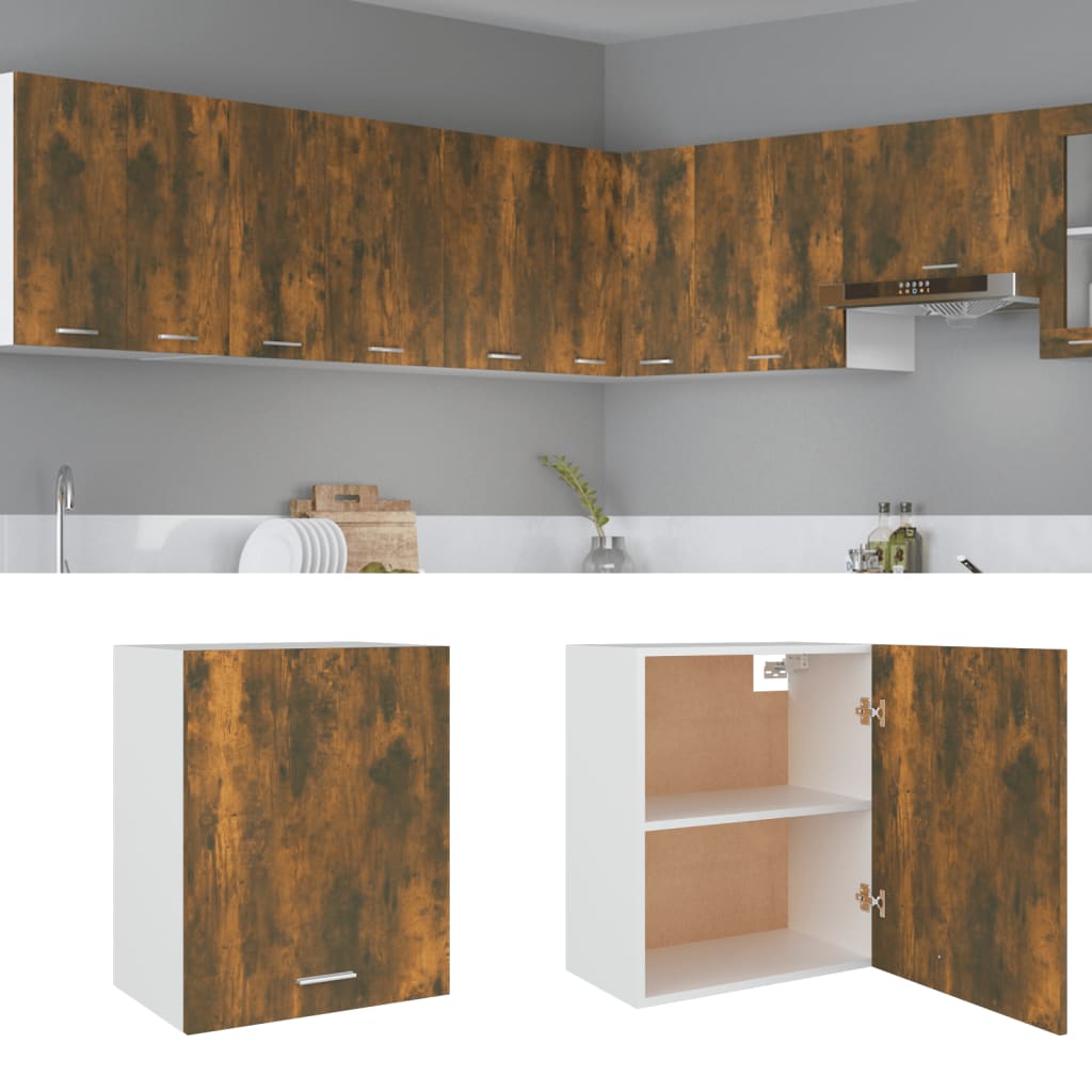 Hanging Cabinet Lyon Smoked Oak 50x31x60 cm Engineered Wood