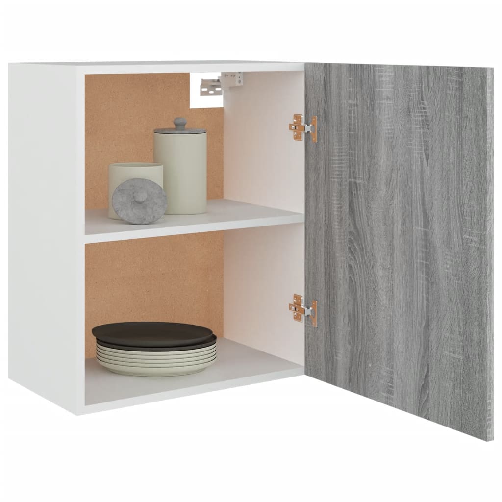 vidaXL Hanging Cabinet Grey Sonoma 50x31x60 cm Engineered Wood