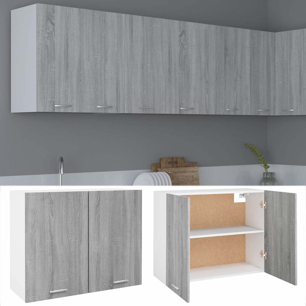 Hanging Cabinet "Lyon" Grey Sonoma 80x31x60 cm Engineered Wood