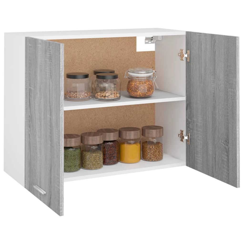 Hanging Cabinet Lyon Grey Sonoma 80x31x60 cm Engineered Wood
