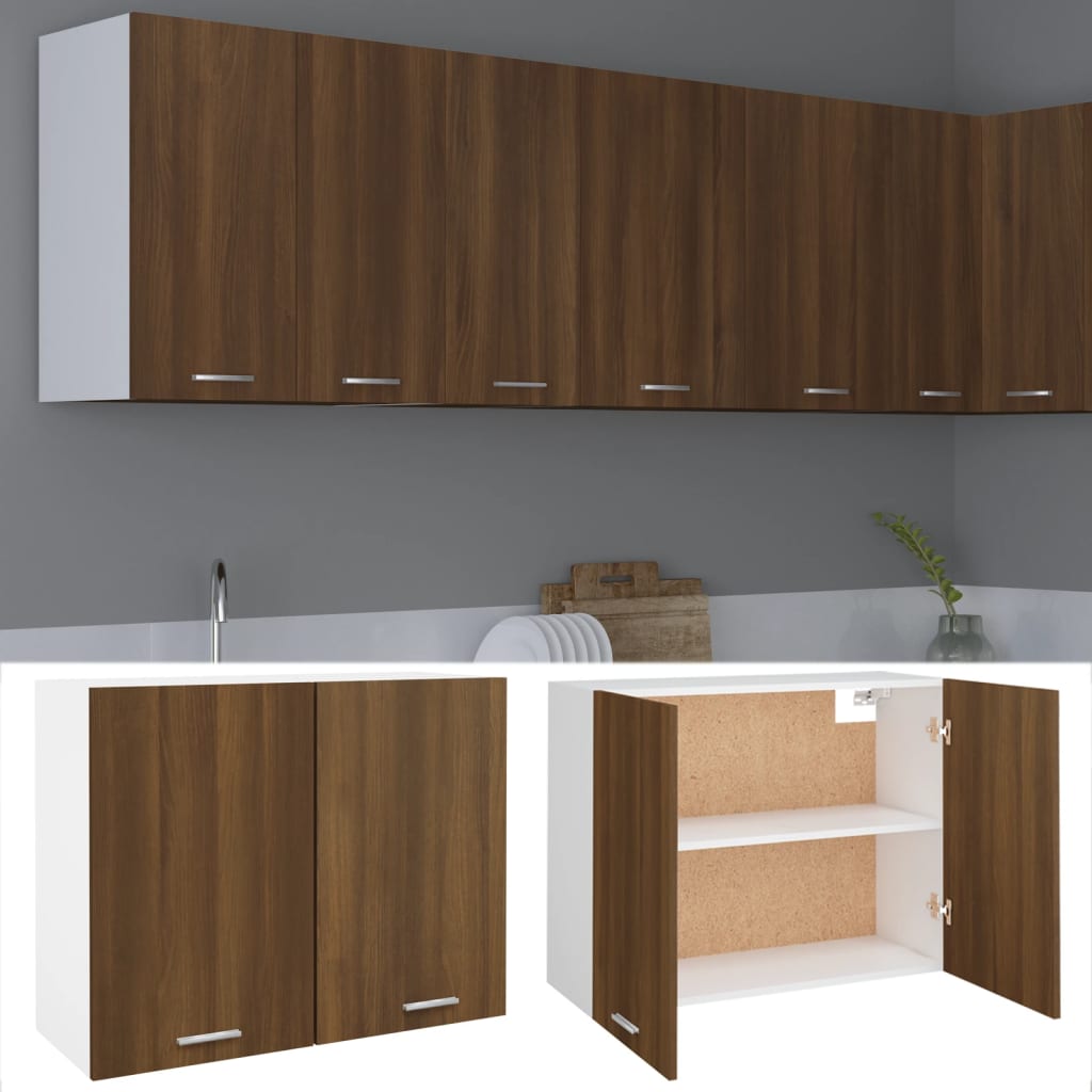 vidaXL Hanging Cabinet Brown Oak 80x31x60 cm Engineered Wood