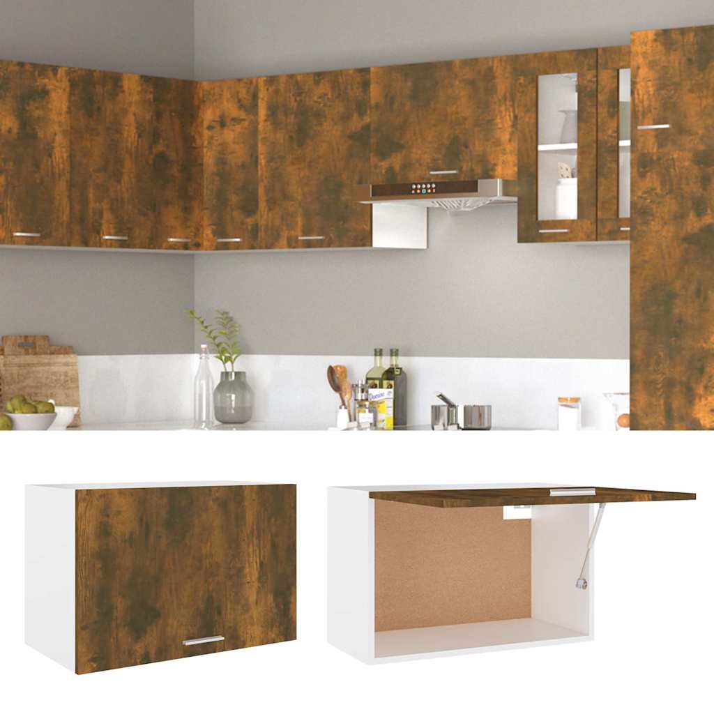 Hanging Cabinet "Lyon" Smoked Oak 60x31x40 cm Engineered Wood