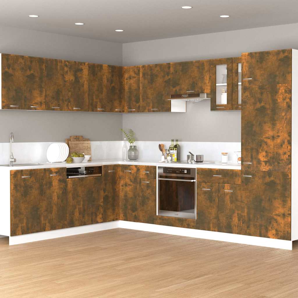 Hanging Cabinet "Lyon" Smoked Oak 60x31x40 cm Engineered Wood