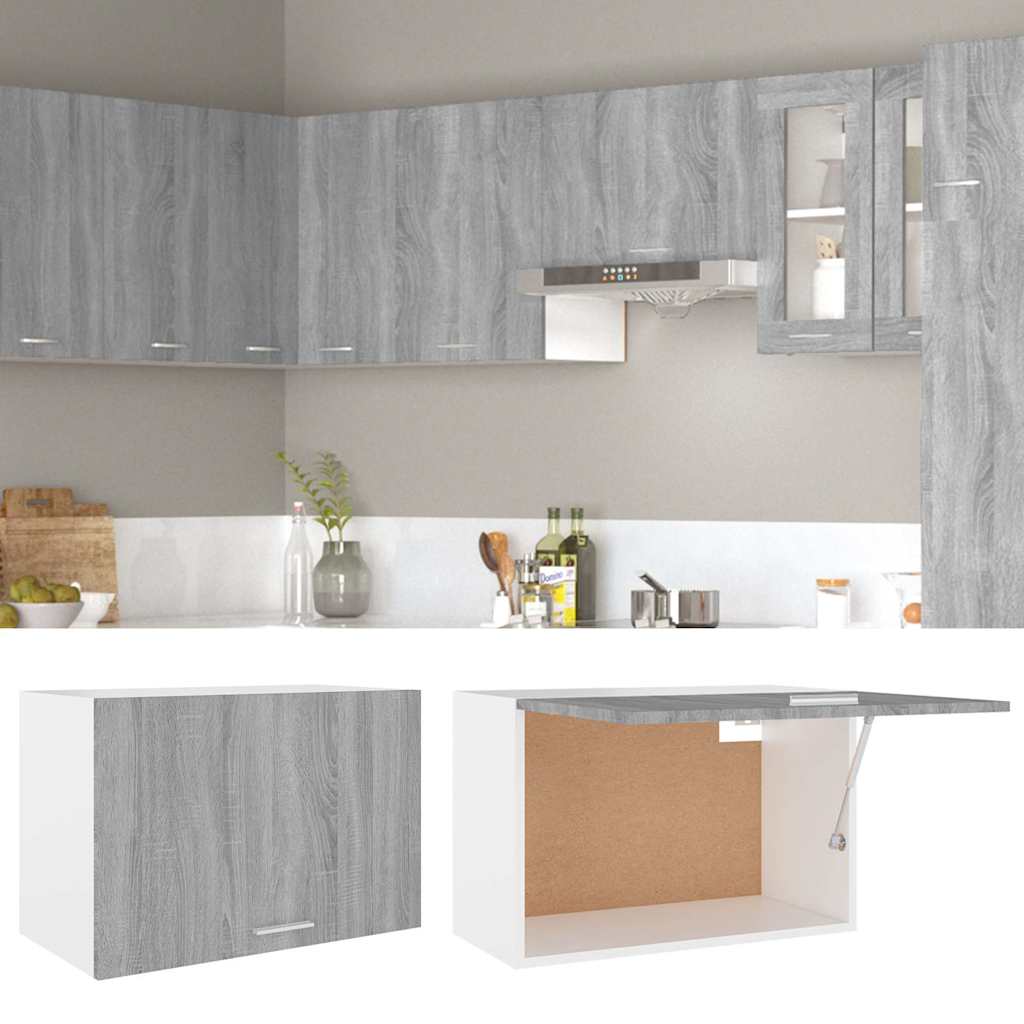 Hanging Cabinet "Lyon" Grey Sonoma 60x31x40 cm Engineered Wood