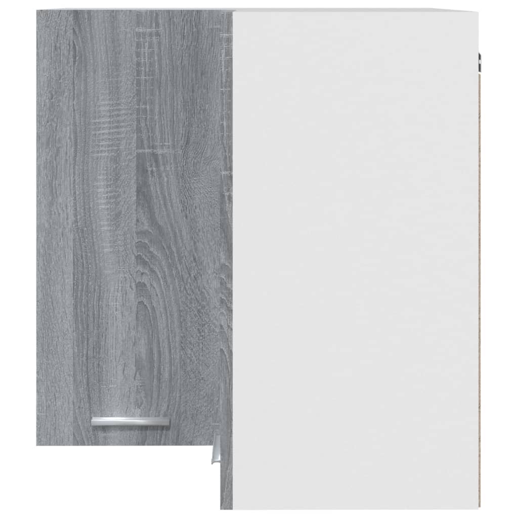 vidaXL Hanging Corner Cabinet Grey Sonoma 57x57x60 cm Engineered Wood