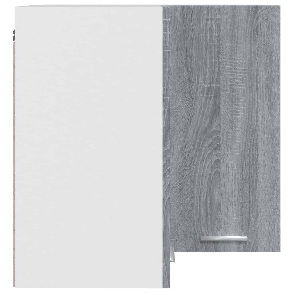 vidaXL Hanging Corner Cabinet Grey Sonoma 57x57x60 cm Engineered Wood