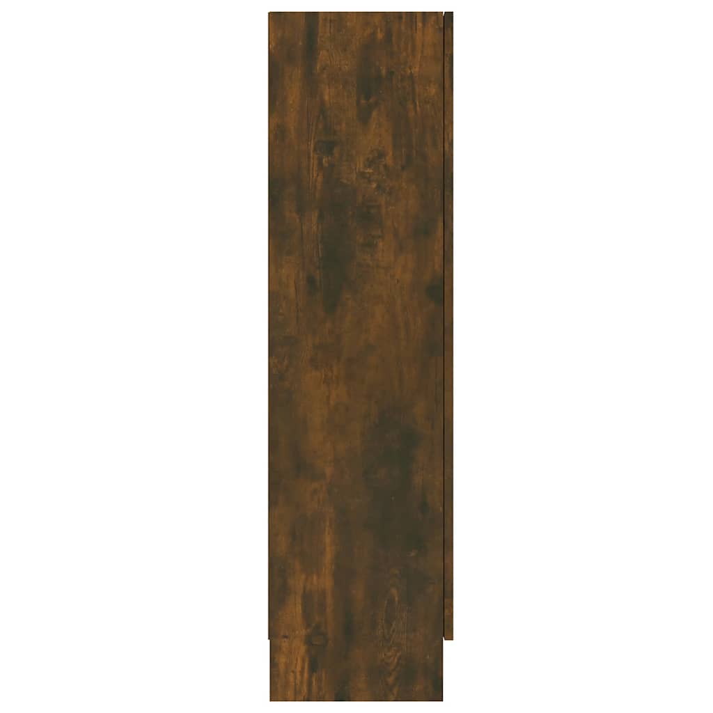 Vitrine Cabinet Smoked Oak 82,5x30,5x115 cm Engineered Wood