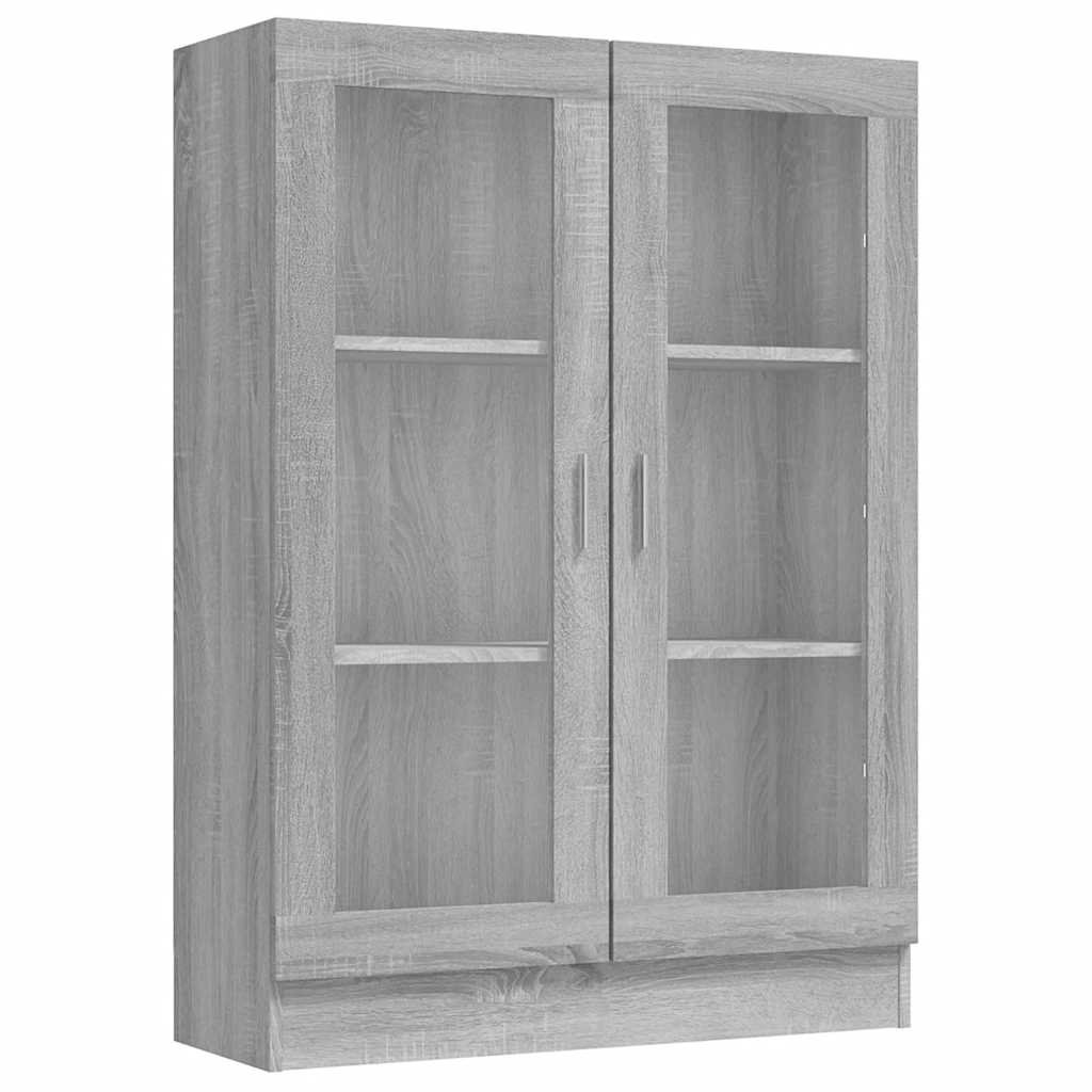 Vitrine Cabinet Grey Sonoma 82,5x30,5x115 cm Engineered Wood