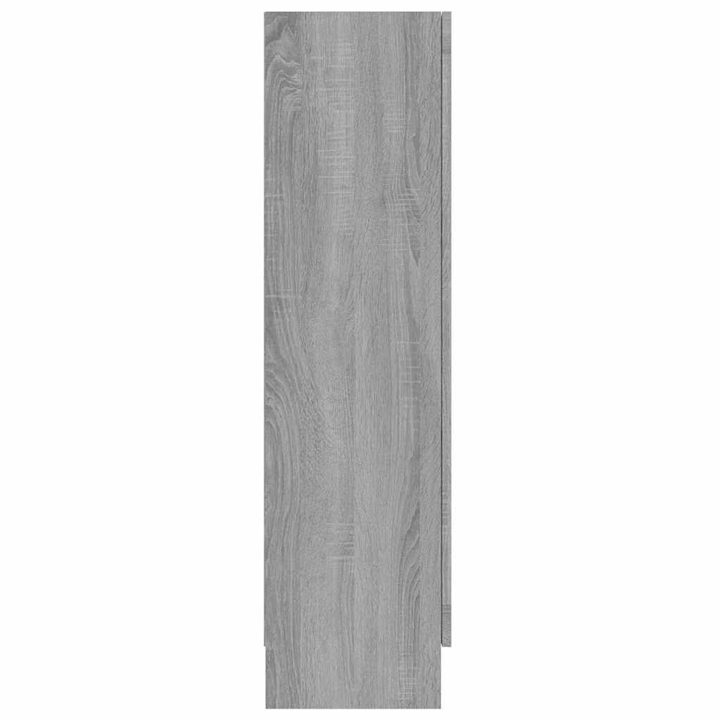 Vitrine Cabinet Grey Sonoma 82,5x30,5x115 cm Engineered Wood