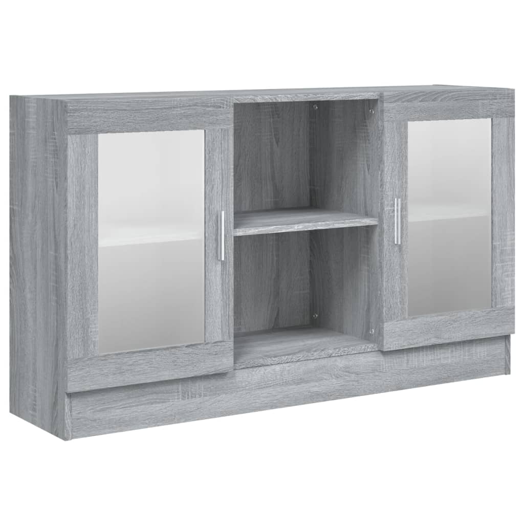Vitrine Cabinet Grey Sonoma 120x30,5x70 cm Engineered Wood