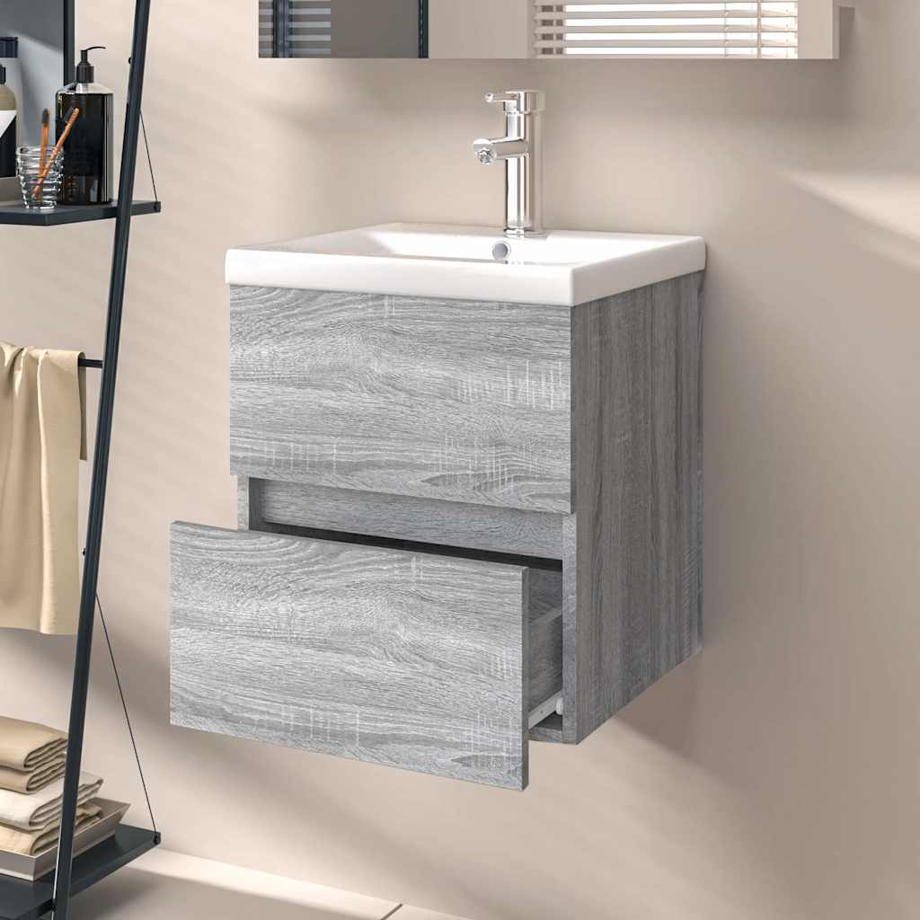 Sink Cabinet Grey Sonoma 41x38,5x45 cm Engineered Wood
