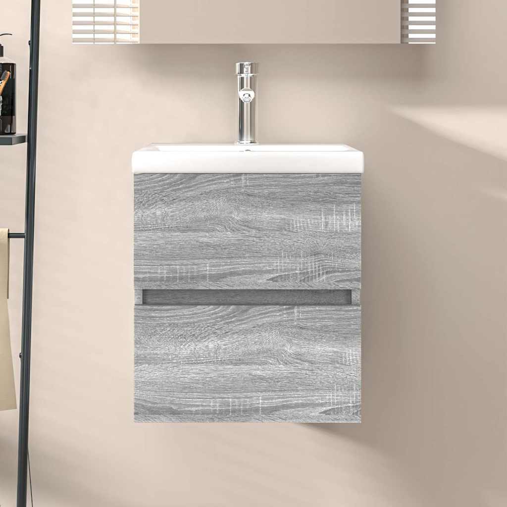 Sink Cabinet Grey Sonoma 41x38,5x45 cm Engineered Wood