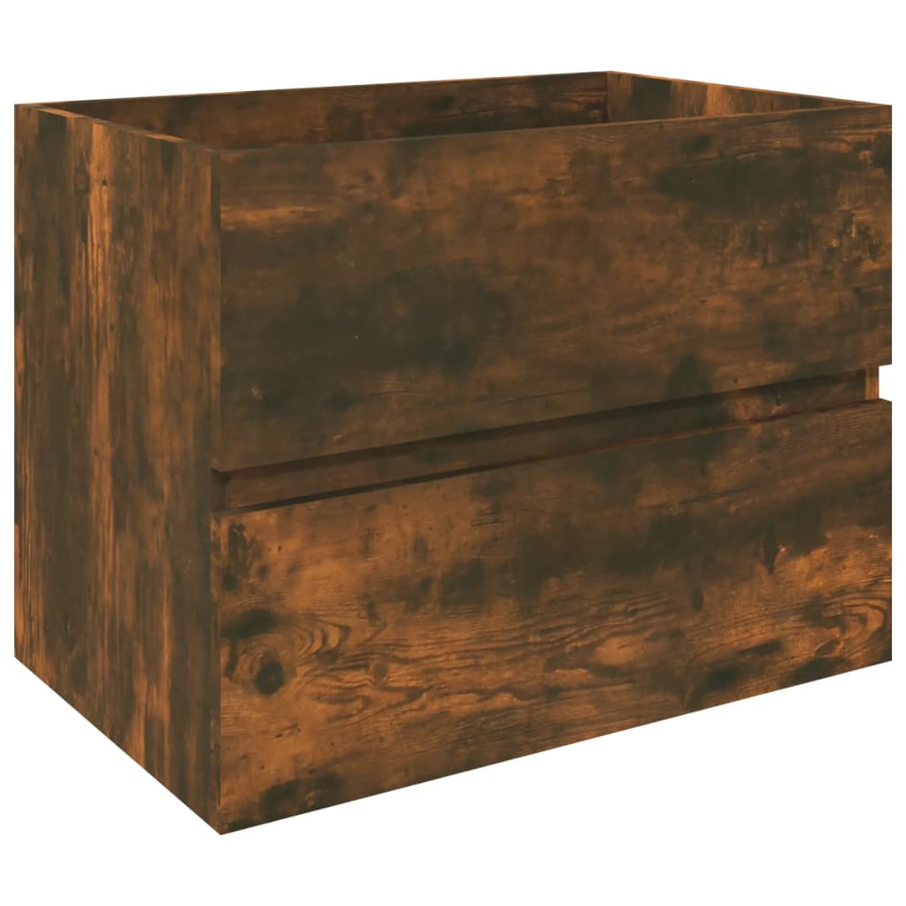 815648 vidaXL Sink Cabinet Smoked Oak 60x38,5x45 cm Engineered Wood