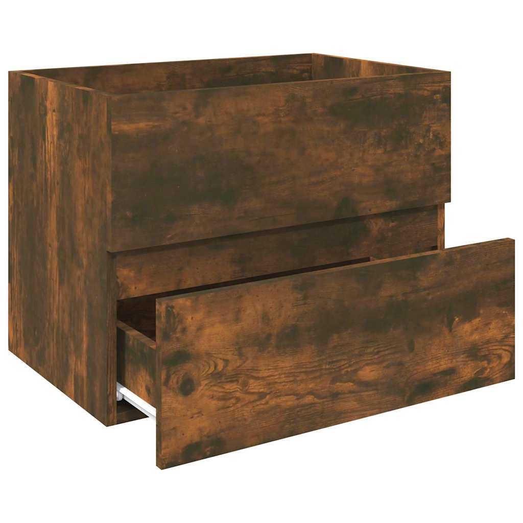 815648 vidaXL Sink Cabinet Smoked Oak 60x38,5x45 cm Engineered Wood