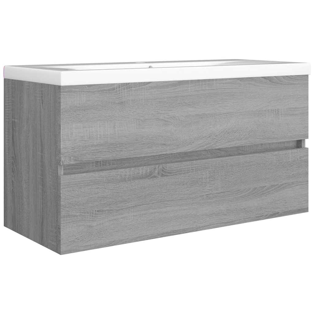 Sink Cabinet Grey Sonoma 90x38,5x45 cm Engineered Wood