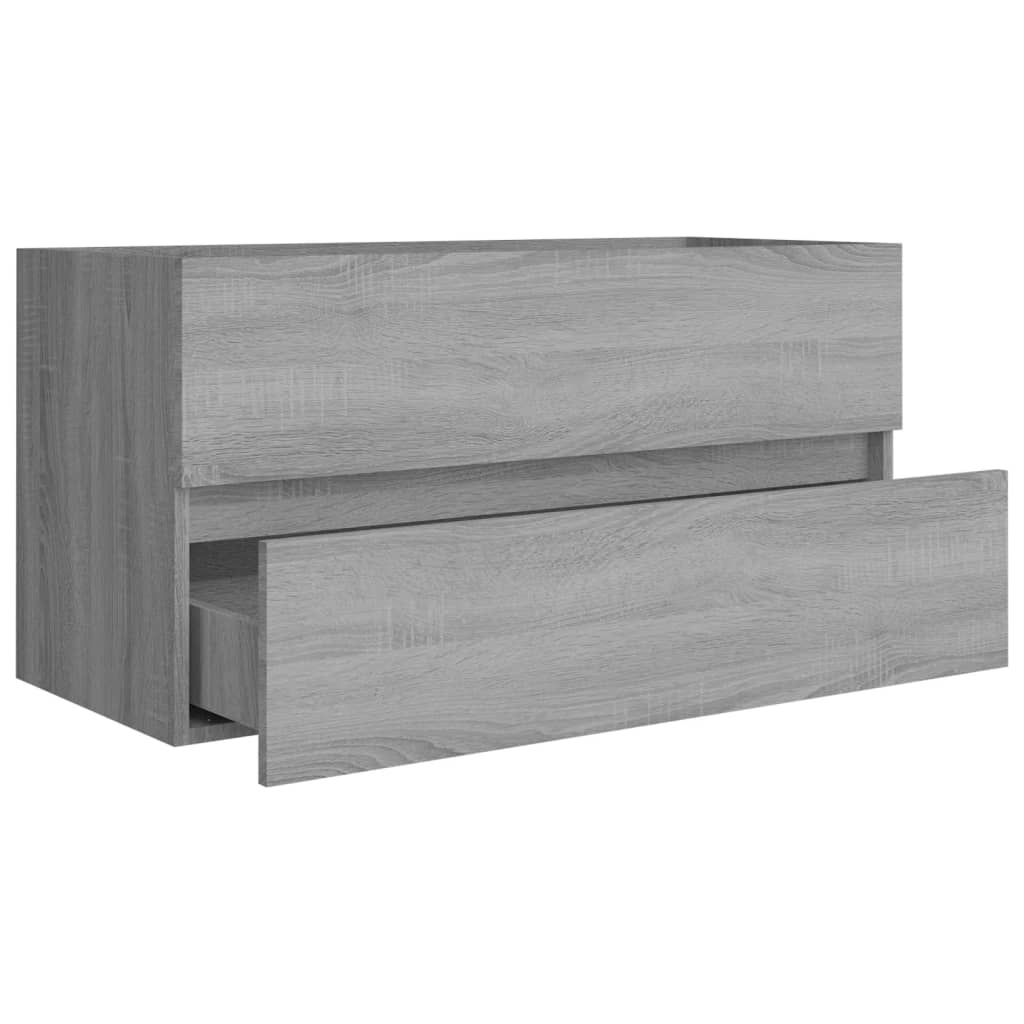 vidaXL Sink Cabinet Grey Sonoma 90x38.5x45 cm Engineered Wood