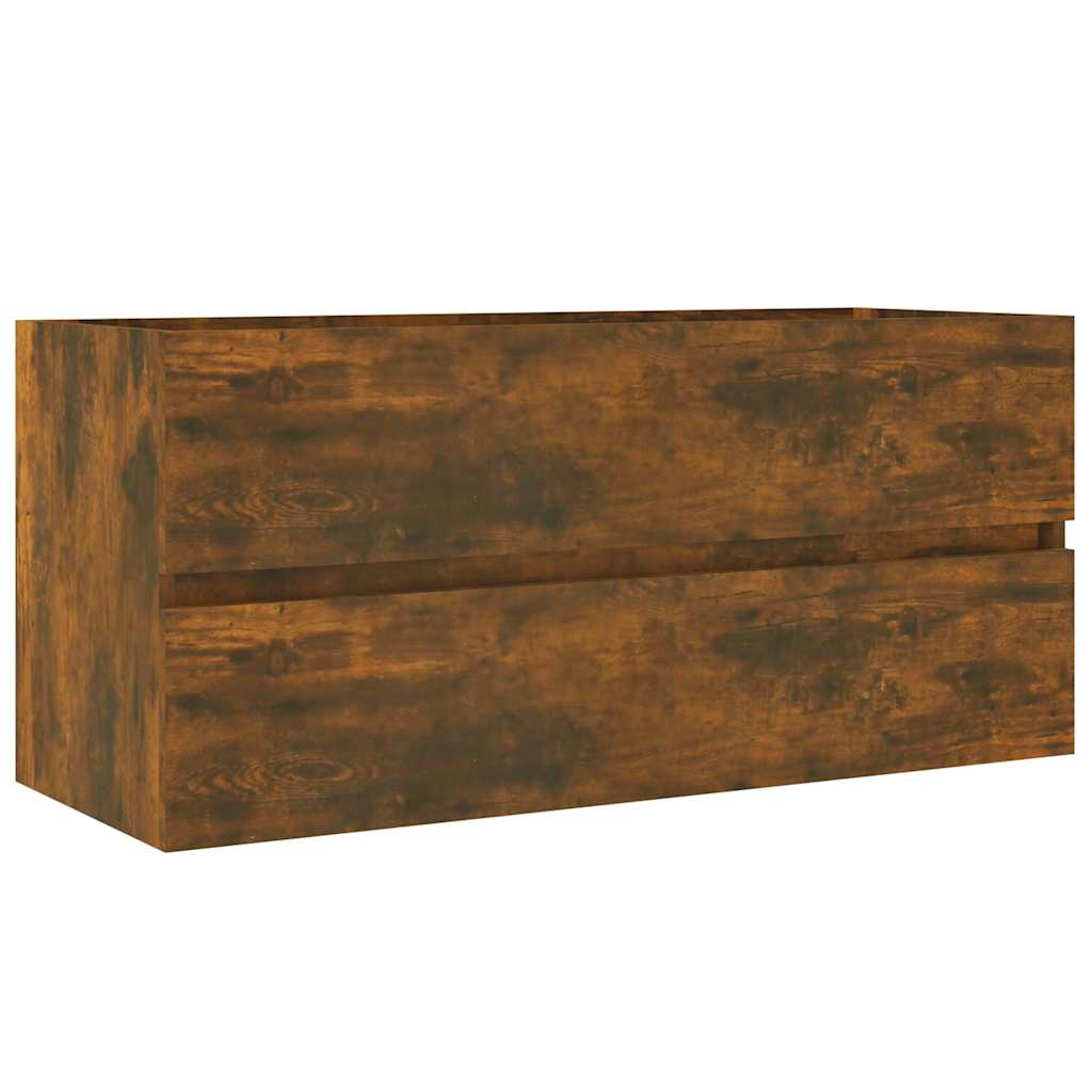 815657 vidaXL Sink Cabinet Smoked Oak 100x38,5x45 cm Engineered Wood