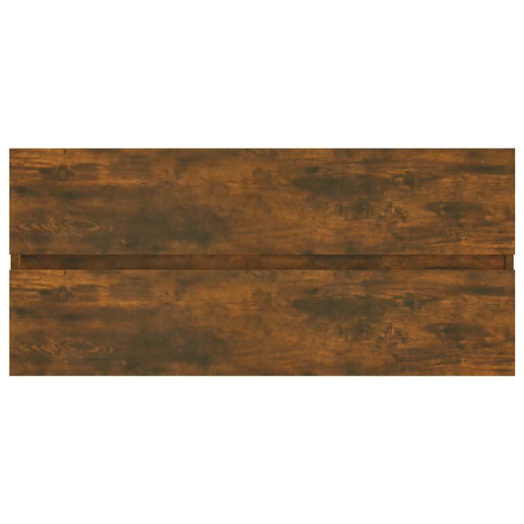 815657 vidaXL Sink Cabinet Smoked Oak 100x38,5x45 cm Engineered Wood