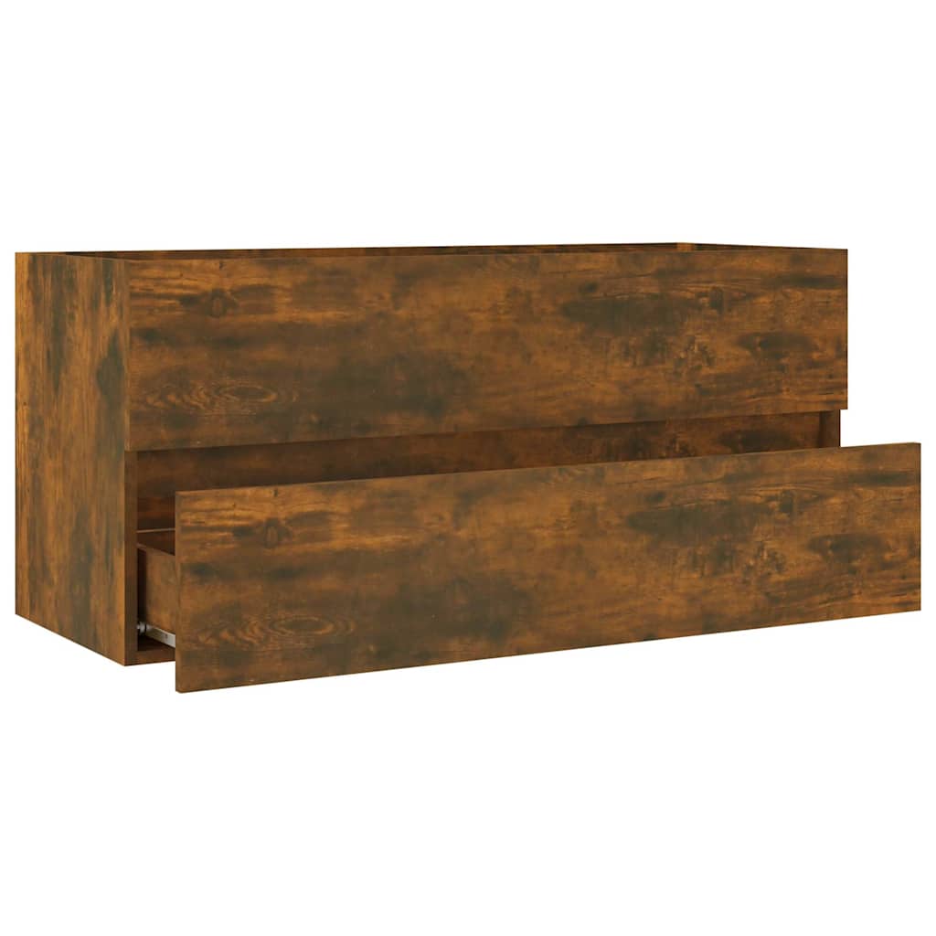 815657 vidaXL Sink Cabinet Smoked Oak 100x38,5x45 cm Engineered Wood