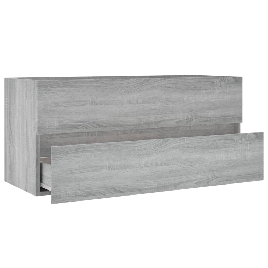 vidaXL Sink Cabinet Grey Sonoma 100x38.5x45 cm Engineered Wood