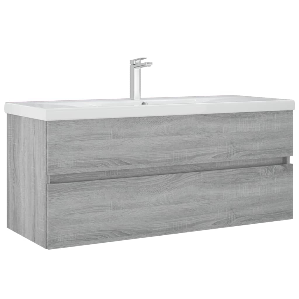 vidaXL Sink Cabinet Grey Sonoma 100x38.5x45 cm Engineered Wood