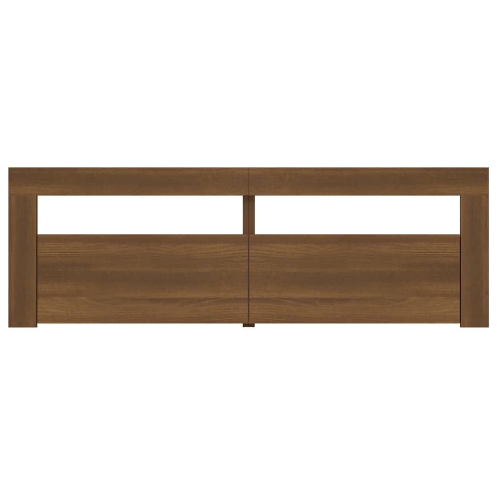 vidaXL TV Cabinet with LED Lights Brown Oak 120x35x40 cm