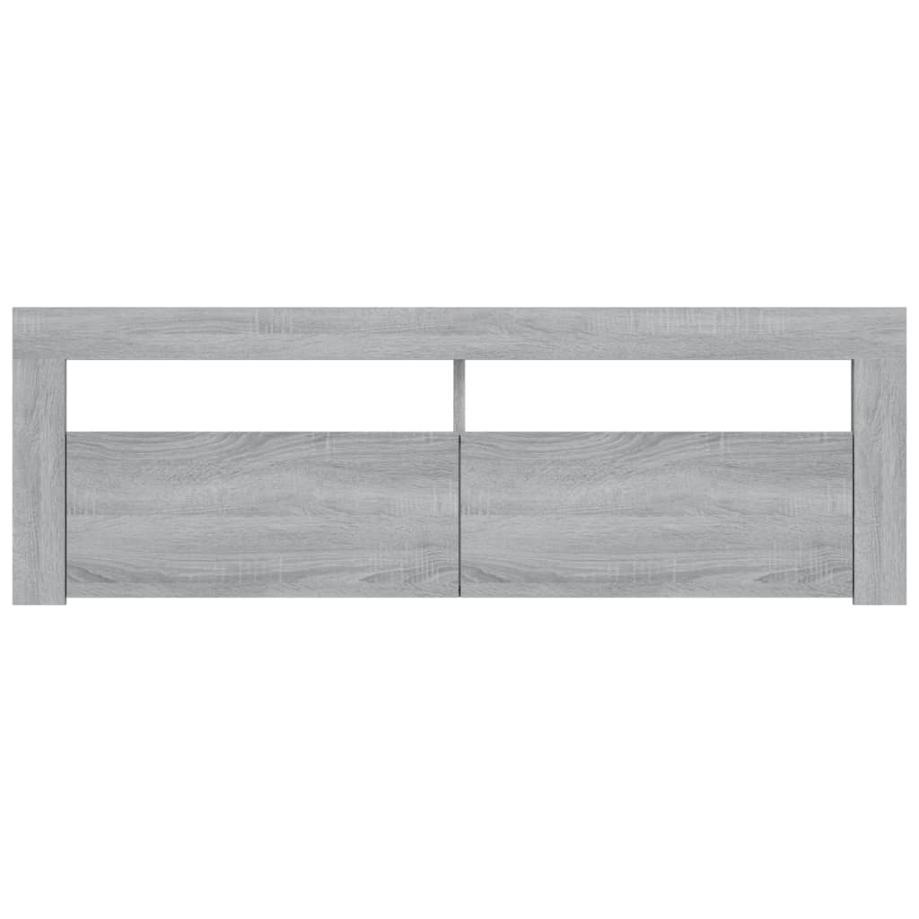 vidaXL TV Cabinet with LED Lights Grey Sonoma 120x35x40 cm