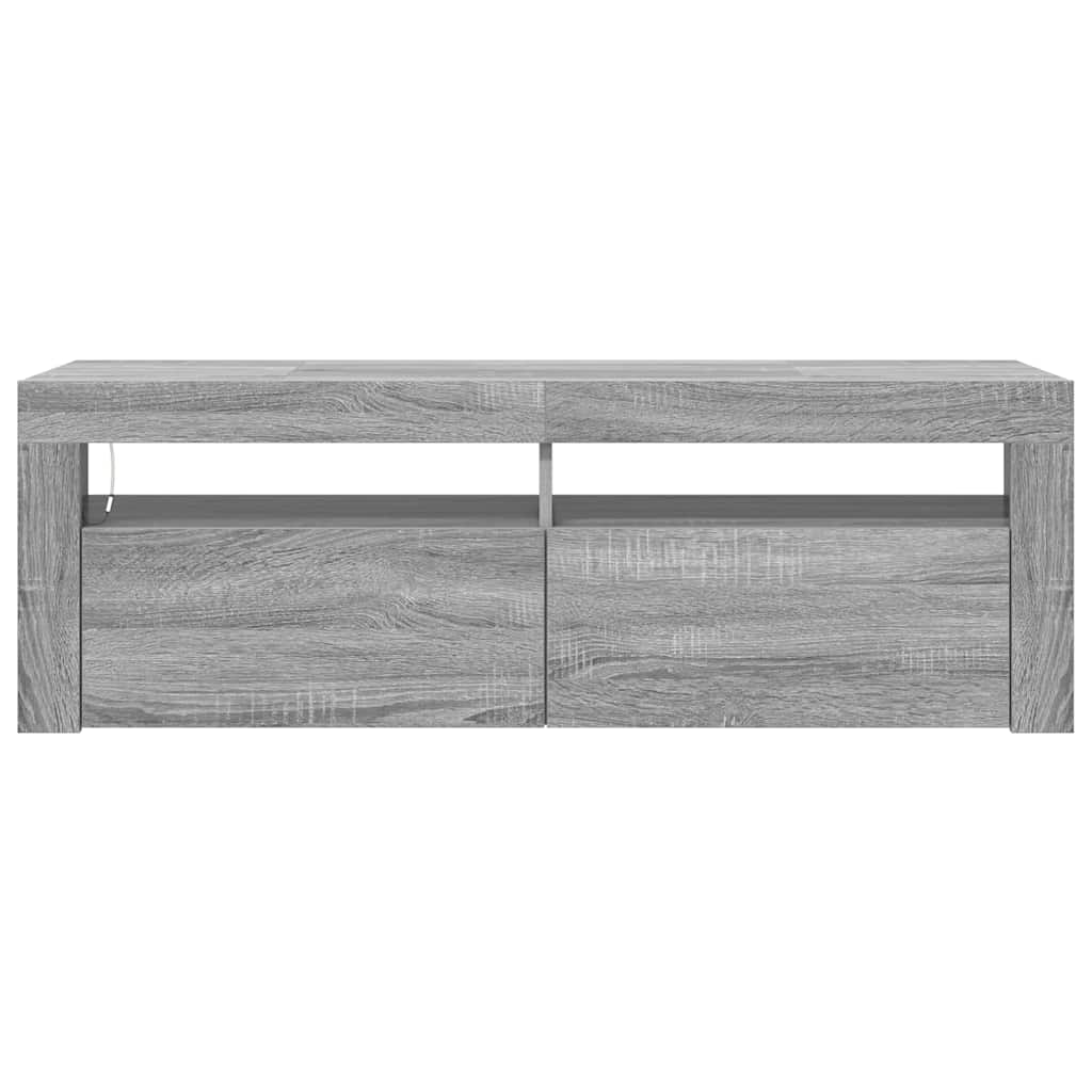 TV Cabinet with LED Lights Grey Sonoma 120x35x40 cm