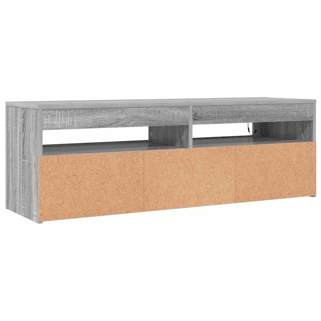 TV Cabinet with LED Lights Grey Sonoma 120x35x40 cm